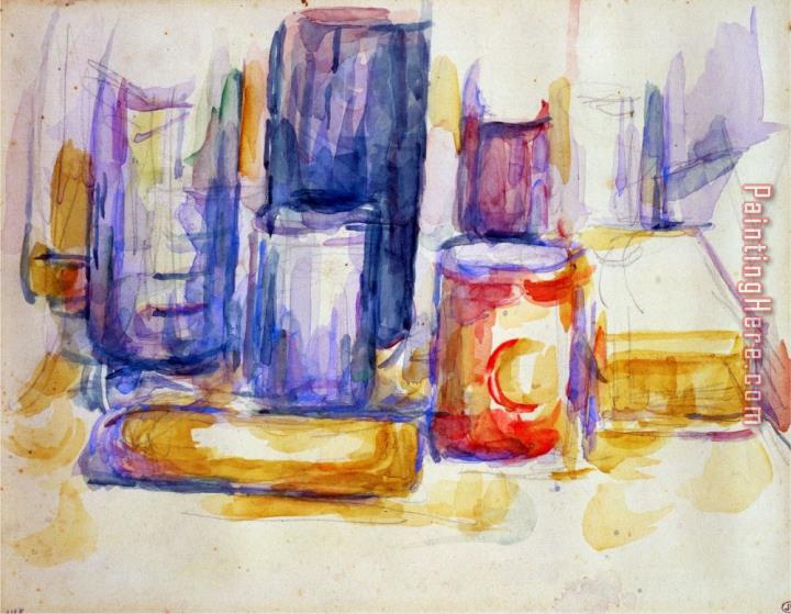 Paul Cezanne A Kitchen Table Pots And Bottles 1902 1906